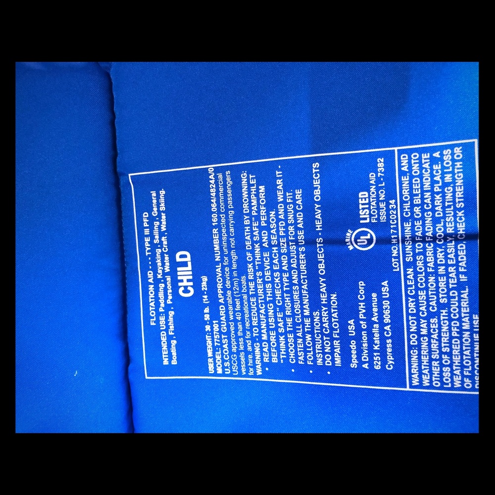 Speedo swim vest life jacket